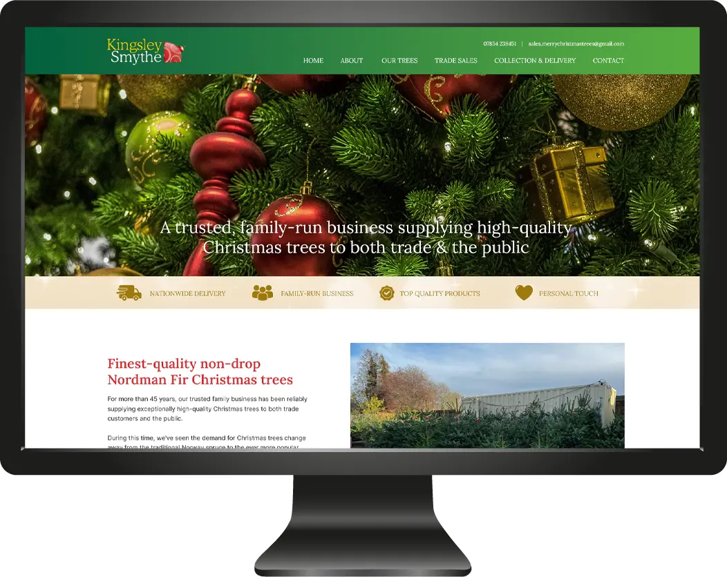 Responsive web design for Kingsley Smythe