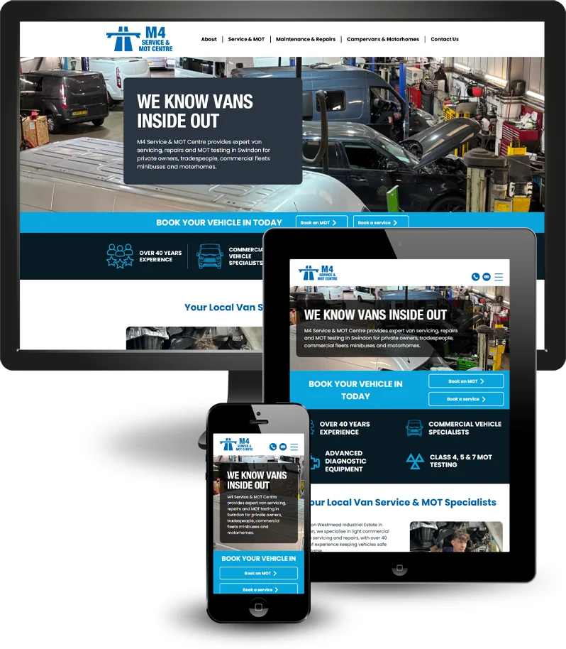 A new website for M4 Service and MOT Centre