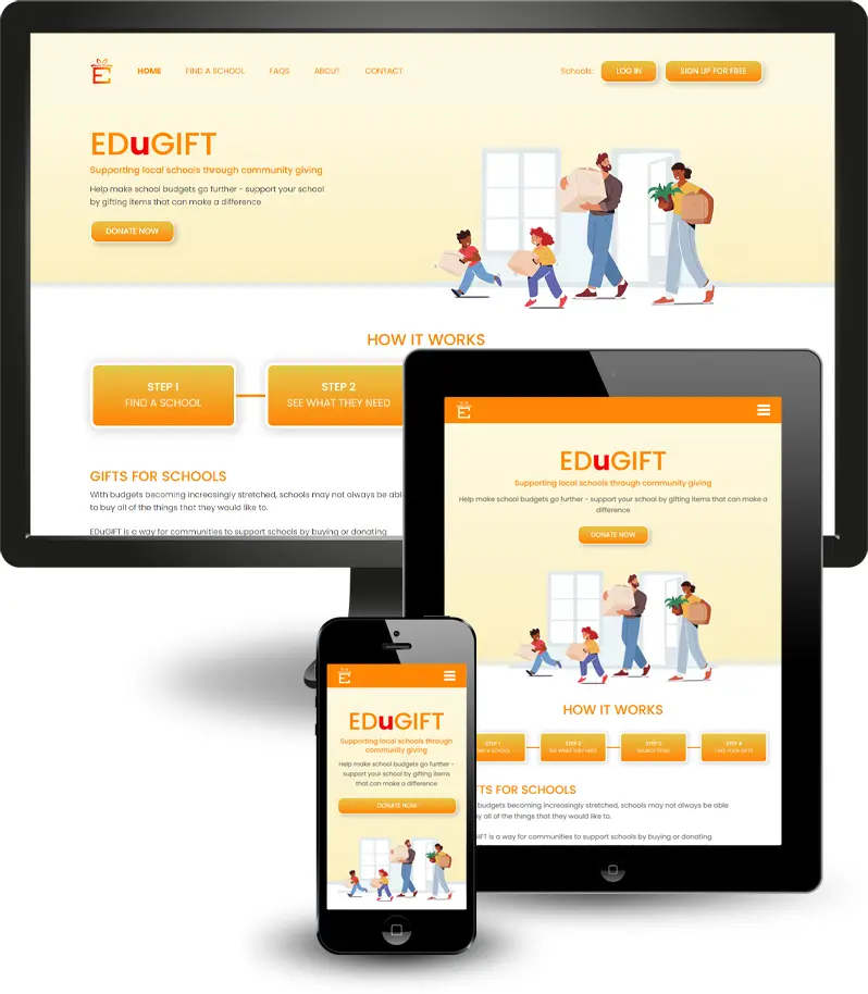 Responsive web design for EDuGIFT