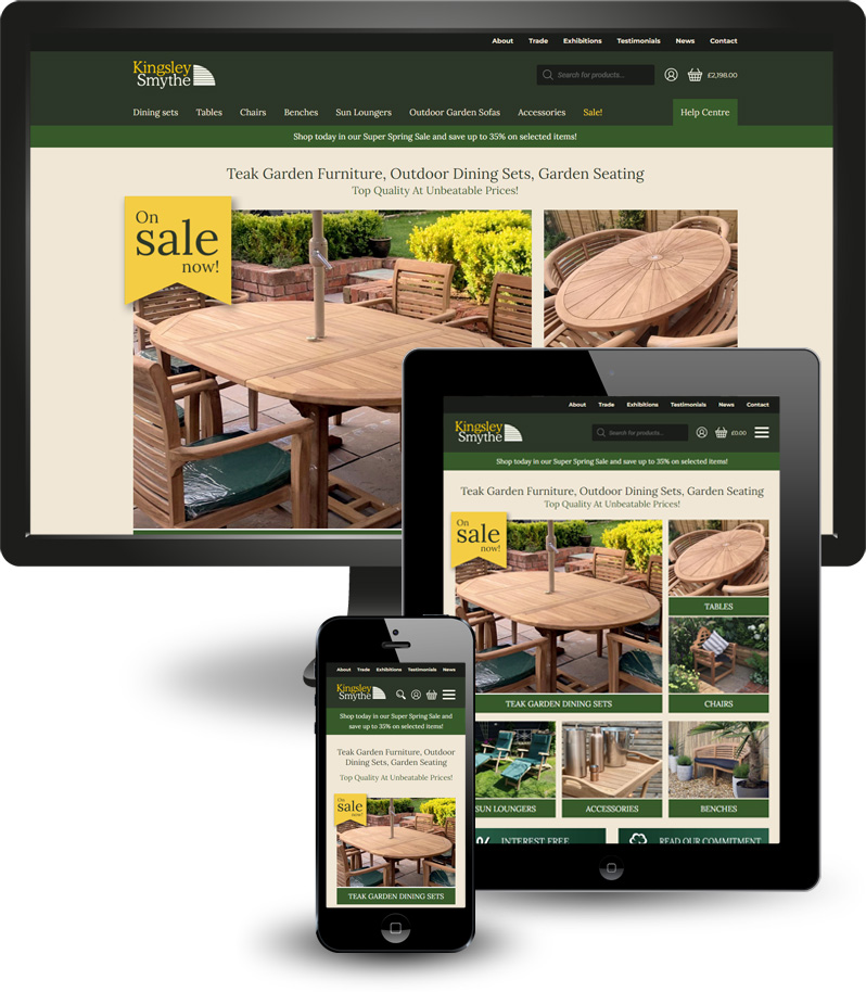 Responsive web design for Kingsley Smythe
