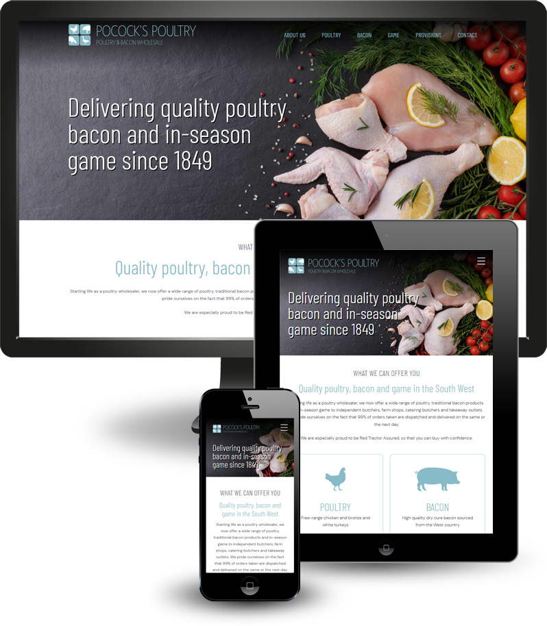 Responsive web design for Pocock's Poultry
